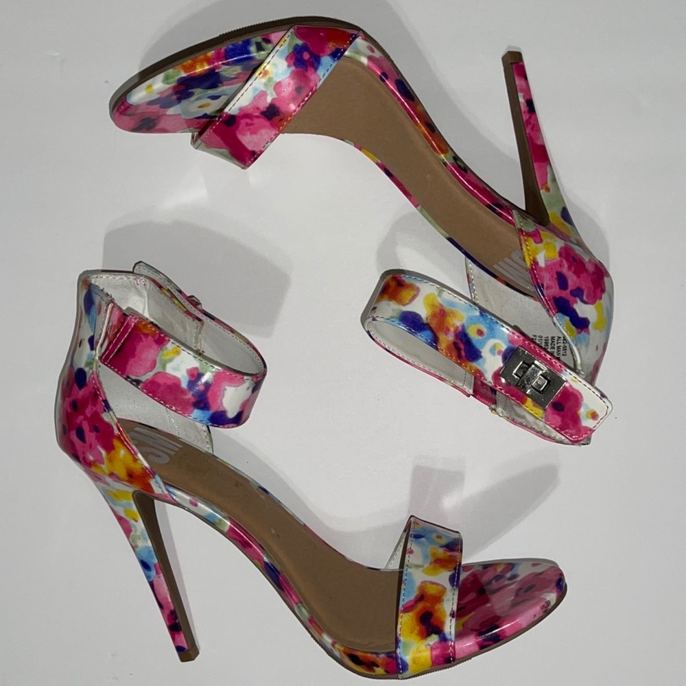 SM Spring Floral High Heels 4.5”